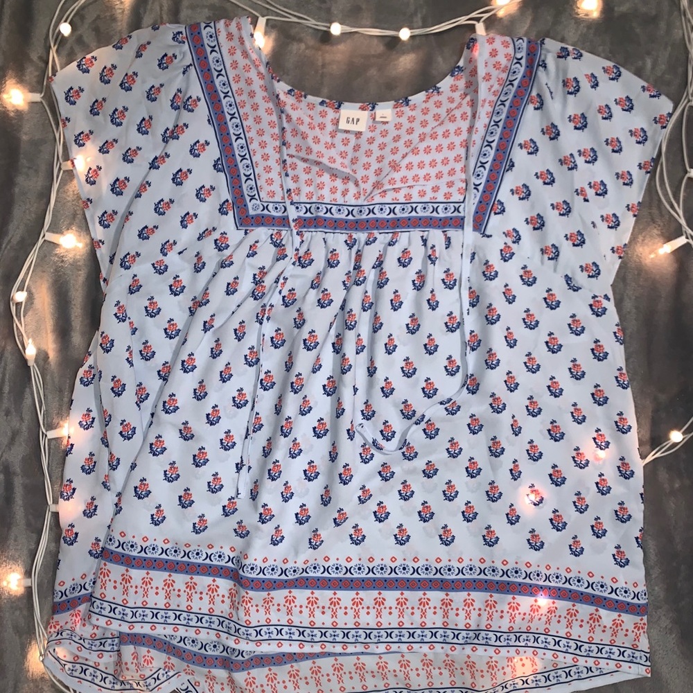 Floral Gap Chiffon Shirt